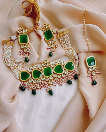 Tattva : Gold Plated  Kundan Necklace Set