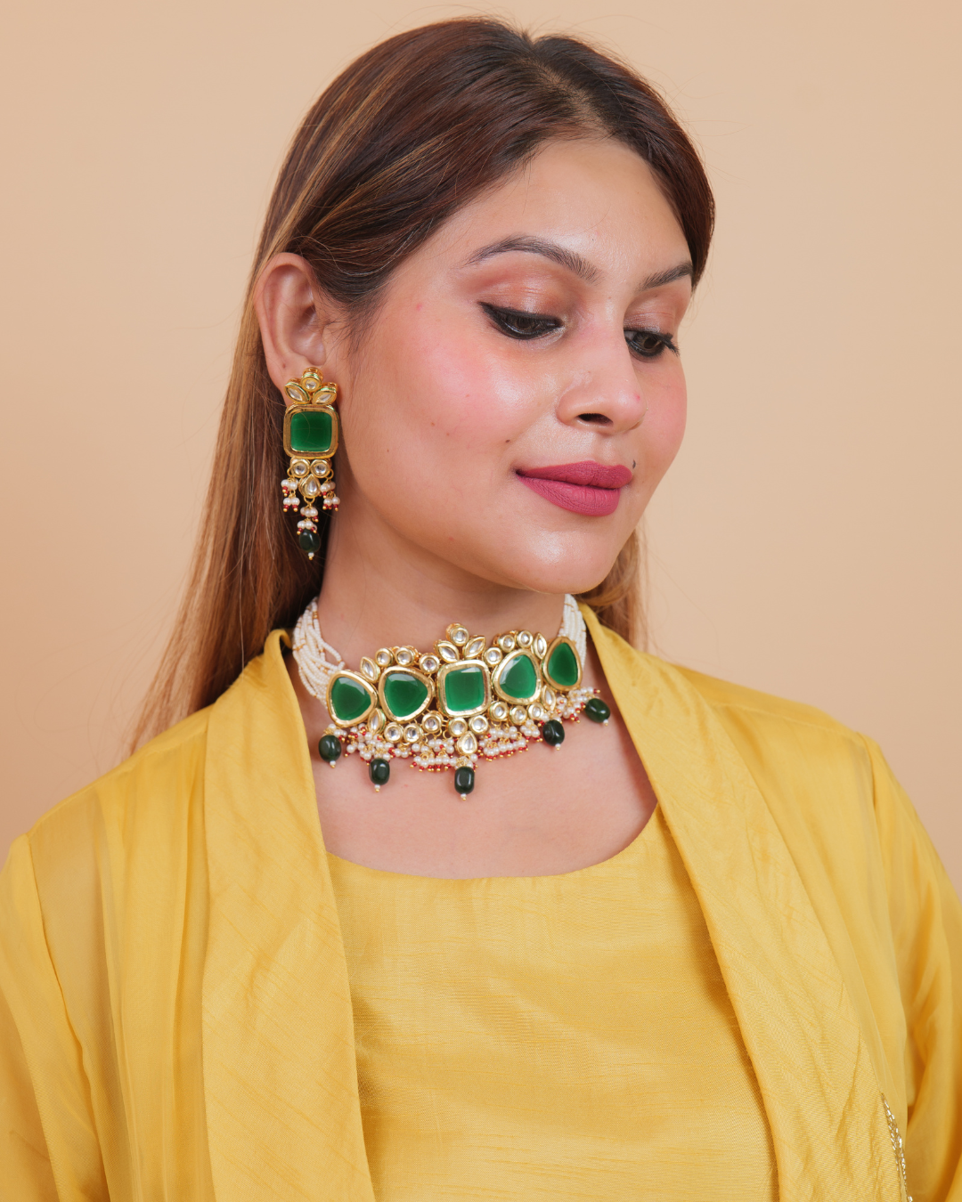 Tattva : Gold Plated  Kundan Necklace Set