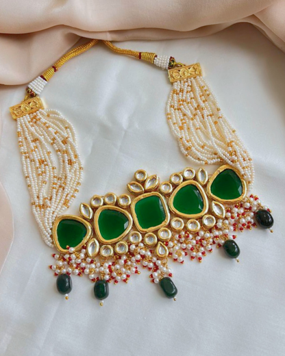 Tattva : Gold Plated  Kundan Necklace Set