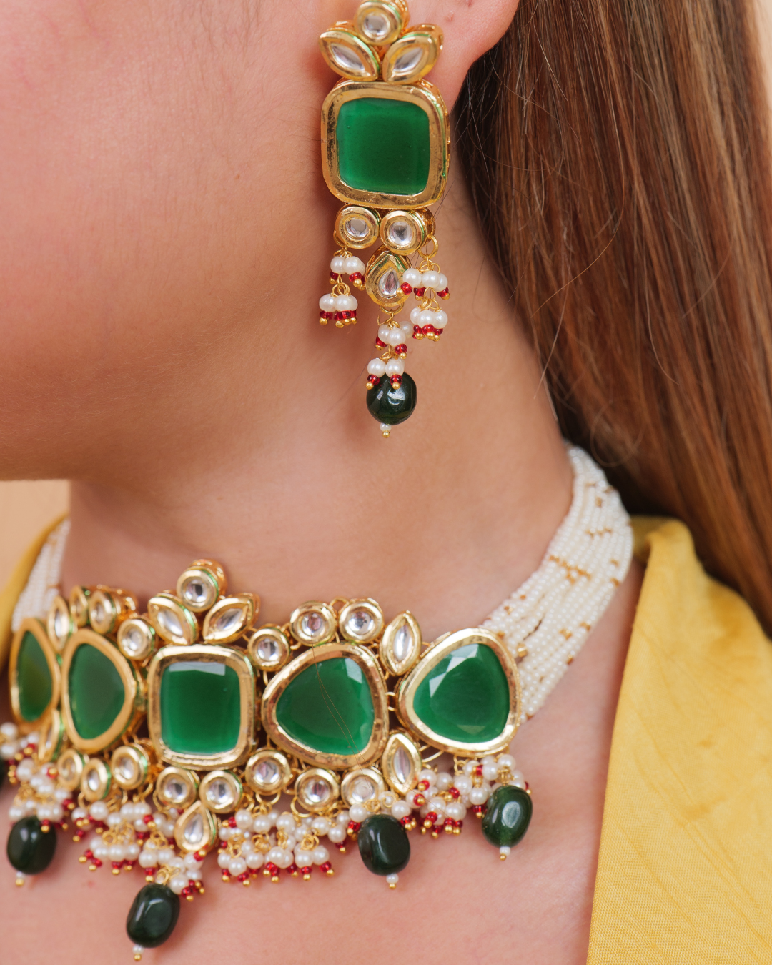 Tattva : Gold Plated  Kundan Necklace Set