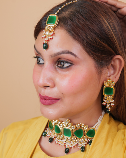Tattva : Gold Plated  Kundan Necklace Set