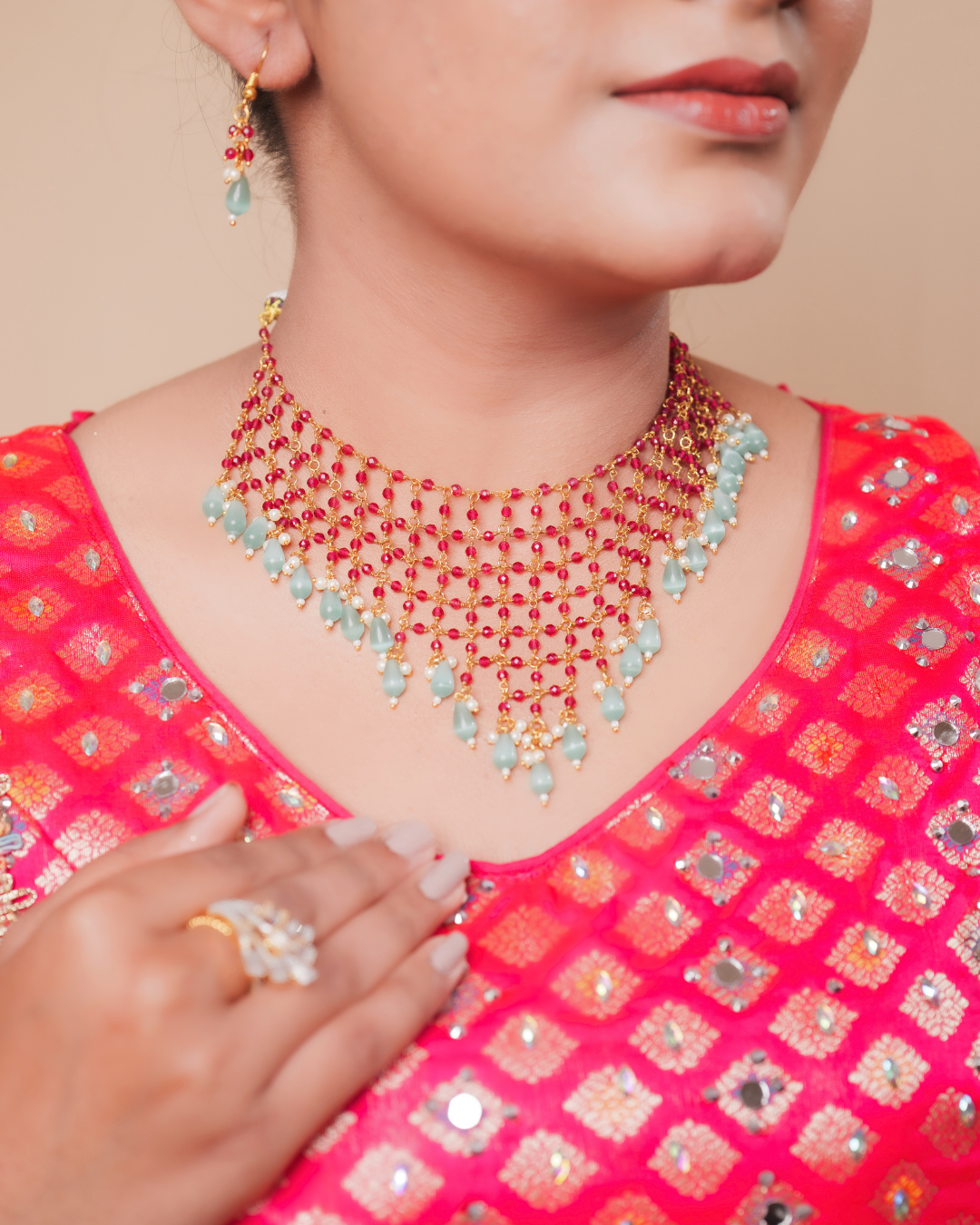 Rivayat : Pearl Beads Neckalce Set