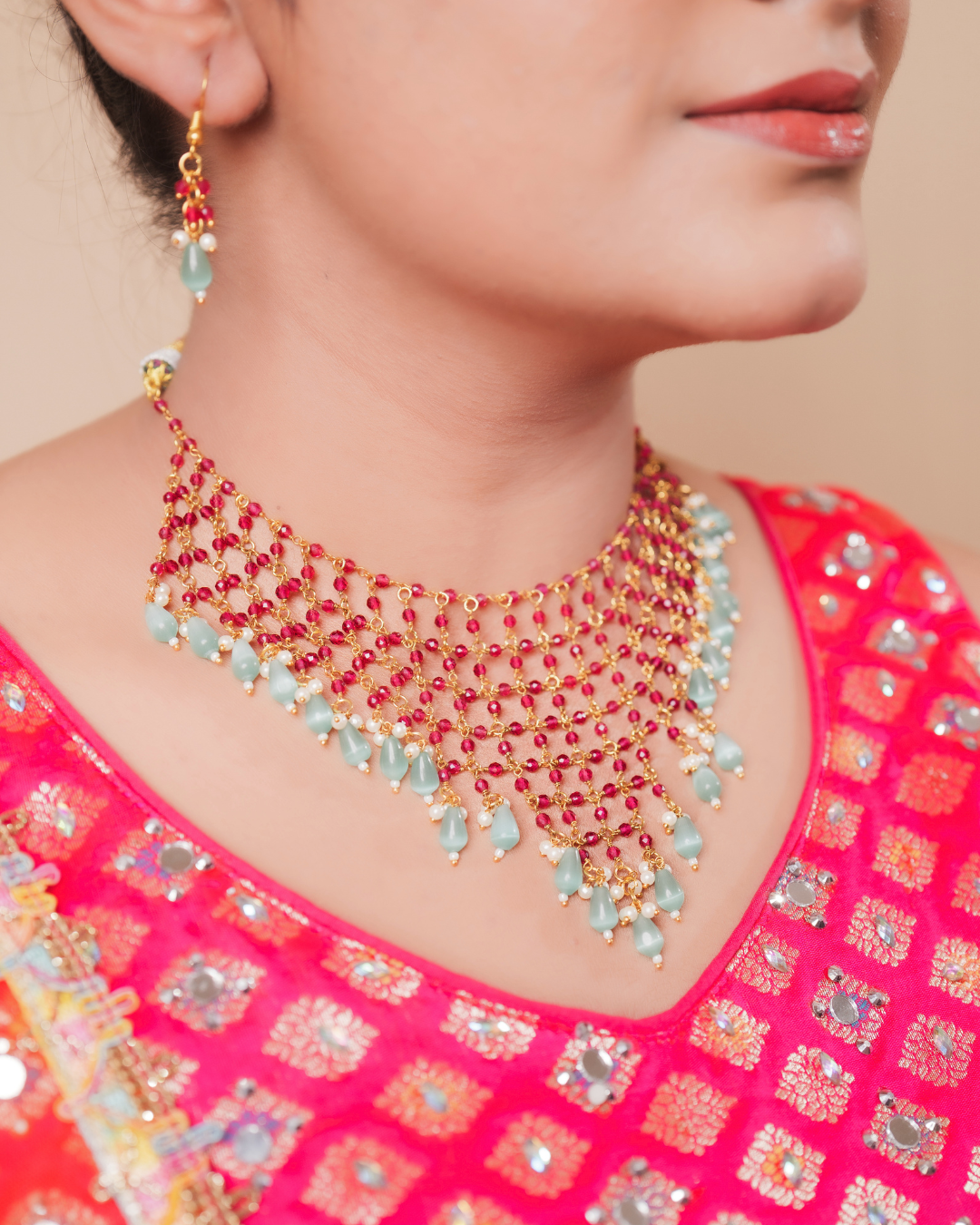 Rivayat : Pearl Beads Neckalce Set