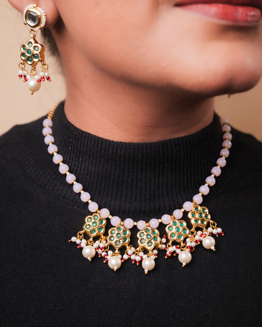 Surmayi : Kundan Necklace Set