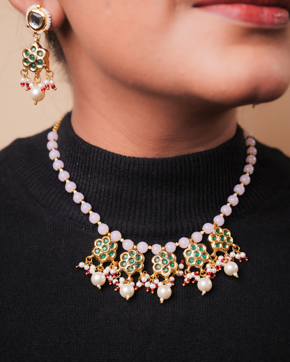 Surmayi : Kundan Necklace Set