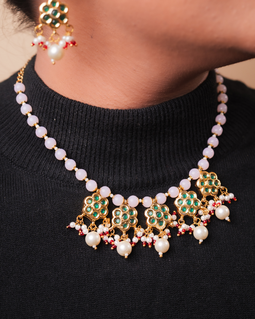 Surmayi : Kundan Necklace Set