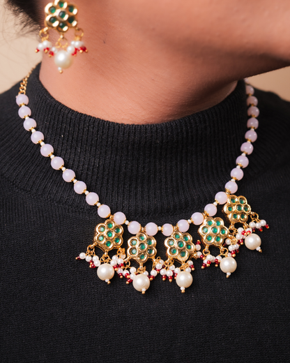 Surmayi : Kundan Necklace Set