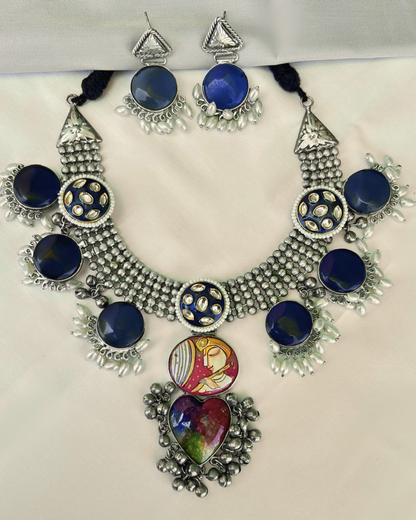 Oorsa : Oxidised Necklace Set