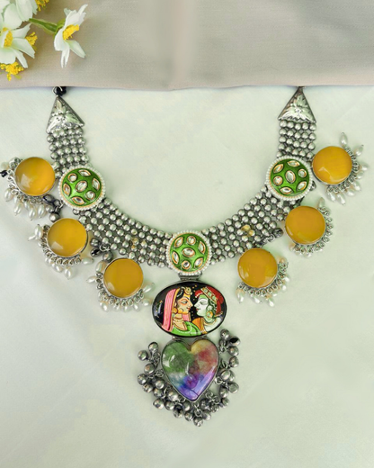 Oorsa : Oxidised Necklace Set