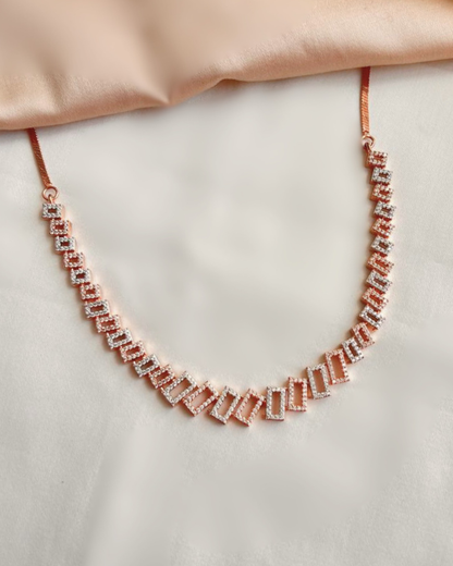 Antra : Gold Plated AD Necklace Set
