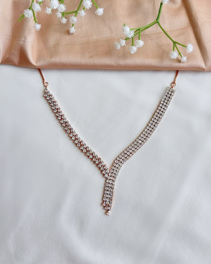 Eraya : Gold Plated AD Necklace Set