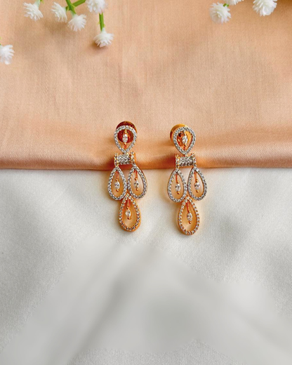 Nushi : Gold Plated AD Necklace Set