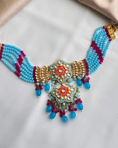 Rutvi : Kundan Beads Neckalce Set
