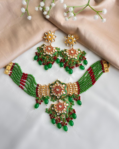 Rutvi : Kundan Beads Neckalce Set