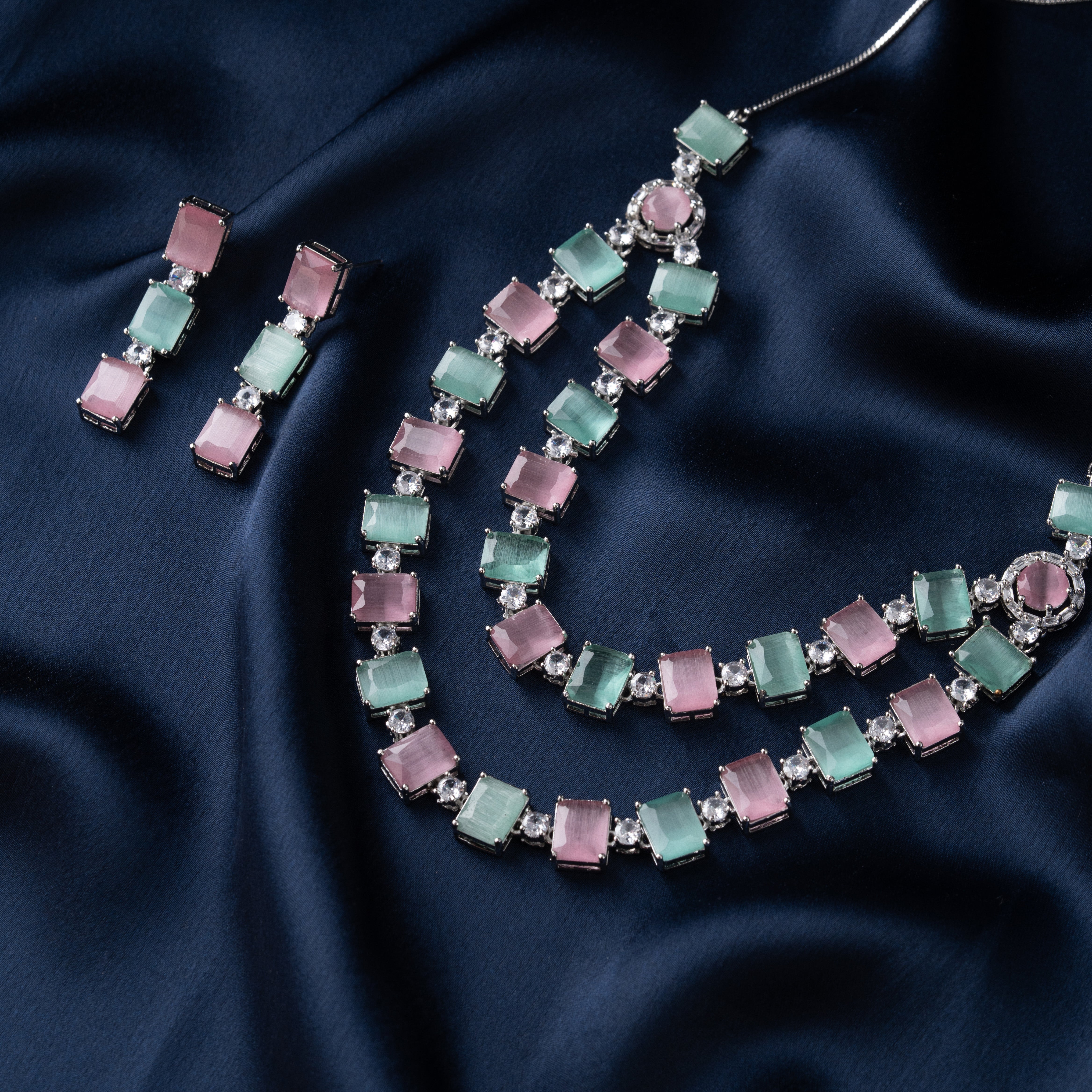Celestia Carat Pastel Dream Necklace Set (SKU : NS-5128-74)