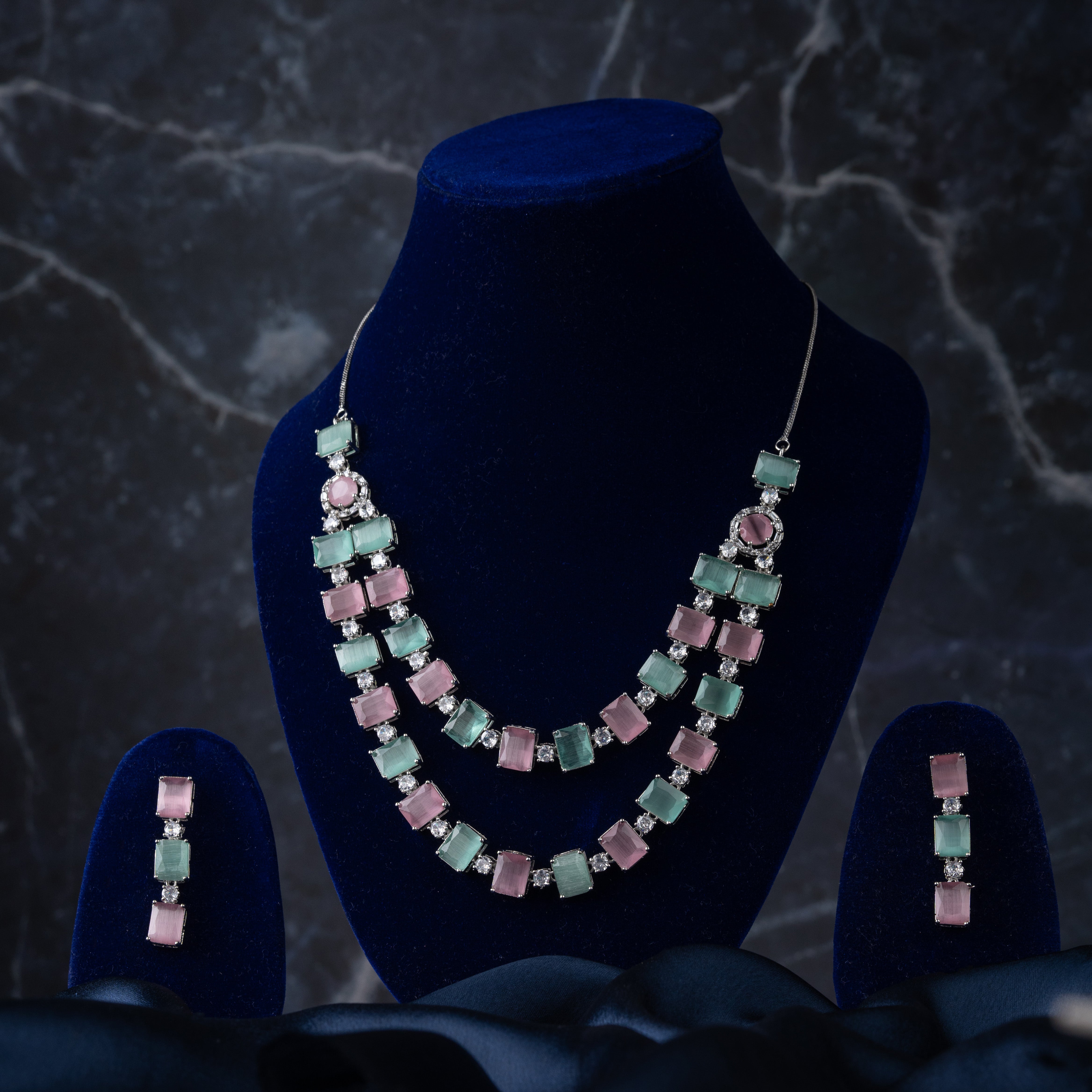 Celestia Carat Pastel Dream Necklace Set (SKU : NS-5128-74)