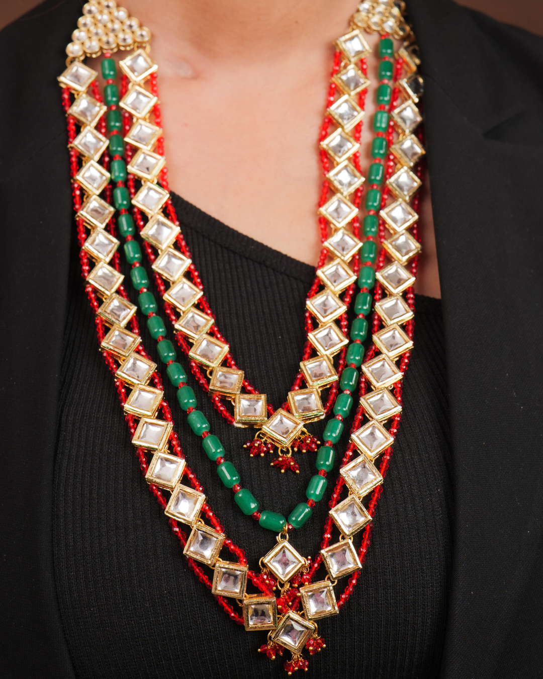 Maeri : Kundan Beads Neckalce Set