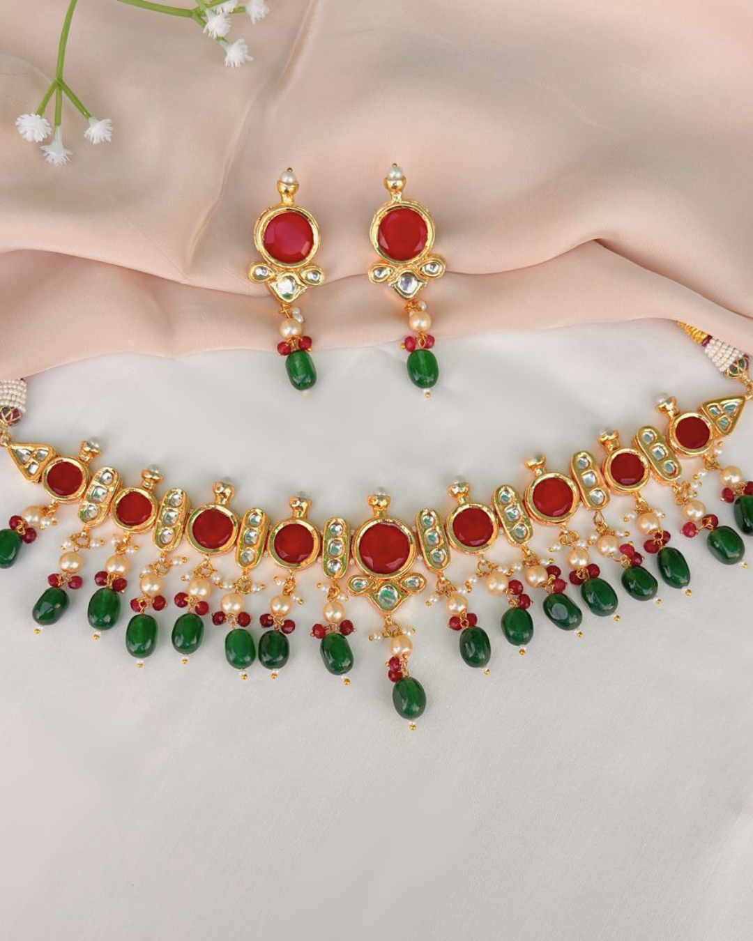 Aya : Gold Plated Kundan Necklace Set