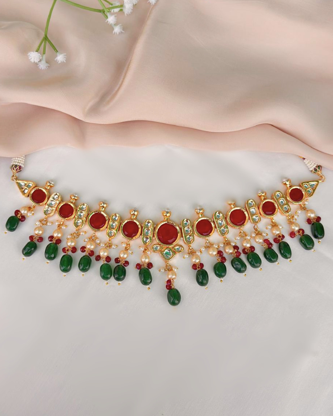 Aya : Gold Plated Kundan Necklace Set