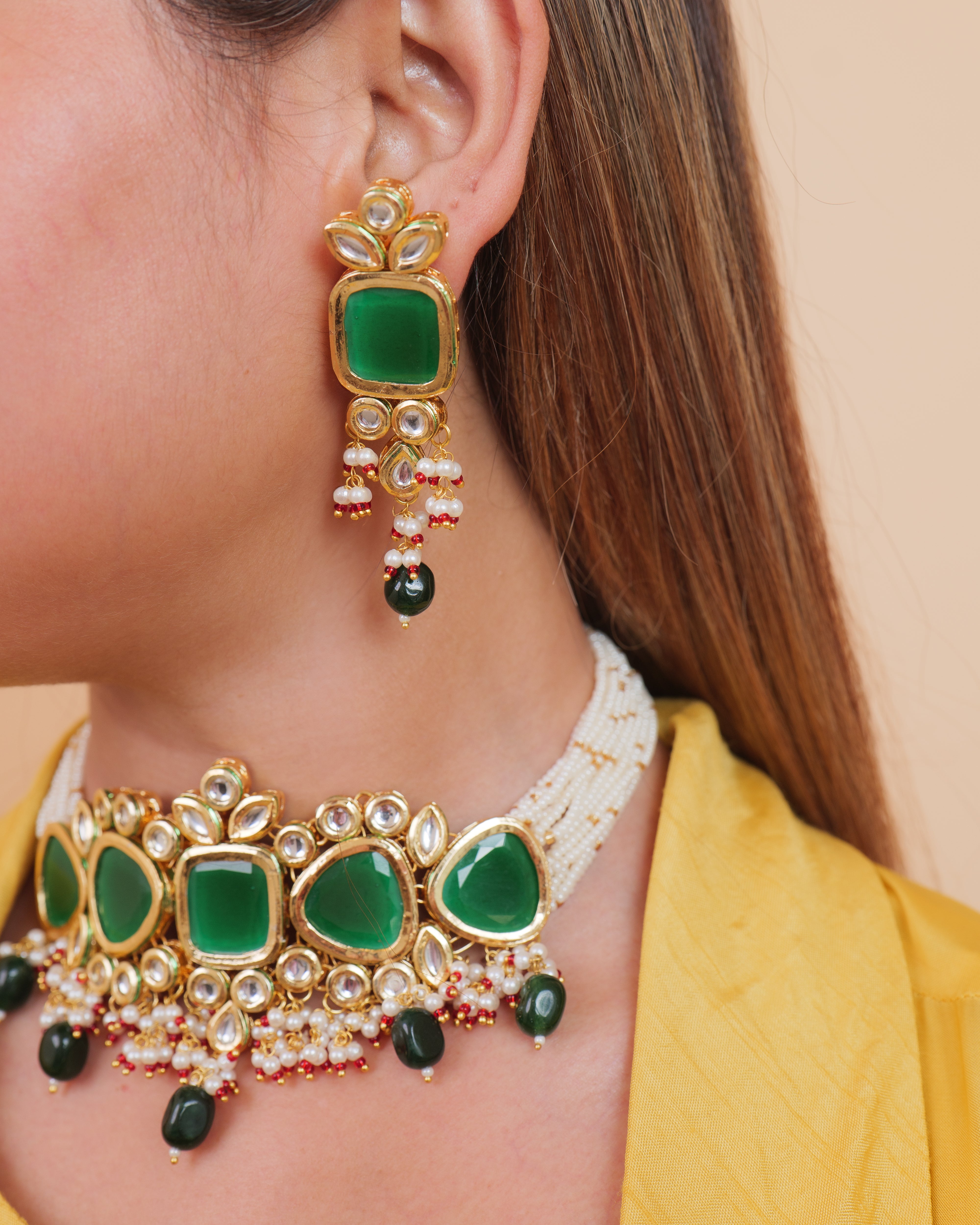 Celestia Carat Emerald Grace Statement Necklace