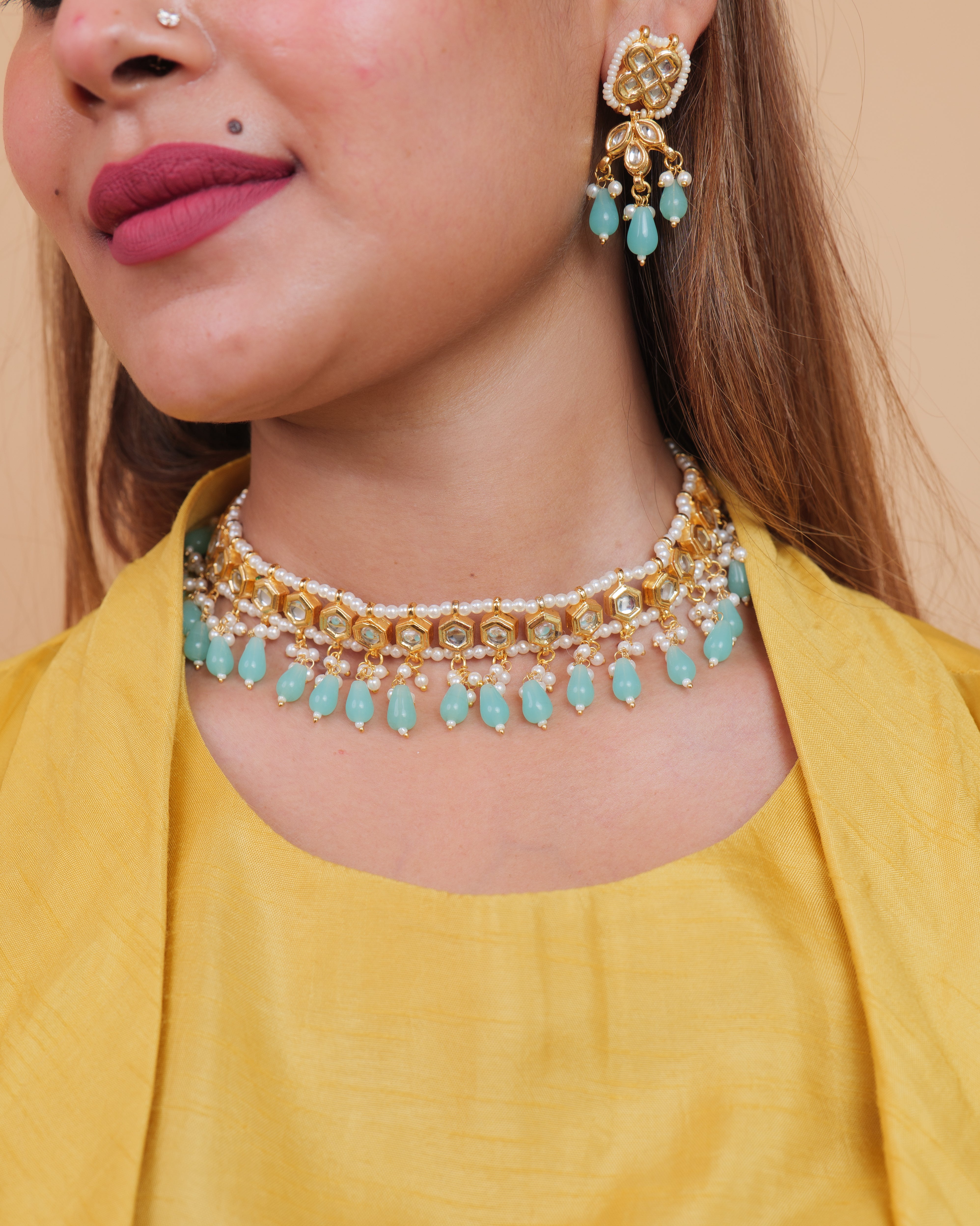 Celestia Carat Hexa Charm Necklace Set
