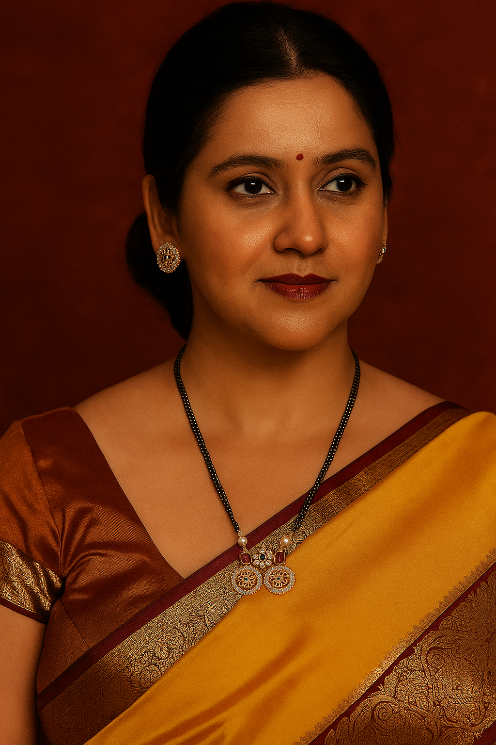 Celestia Carat Matte Gold Mangalsutra Set
