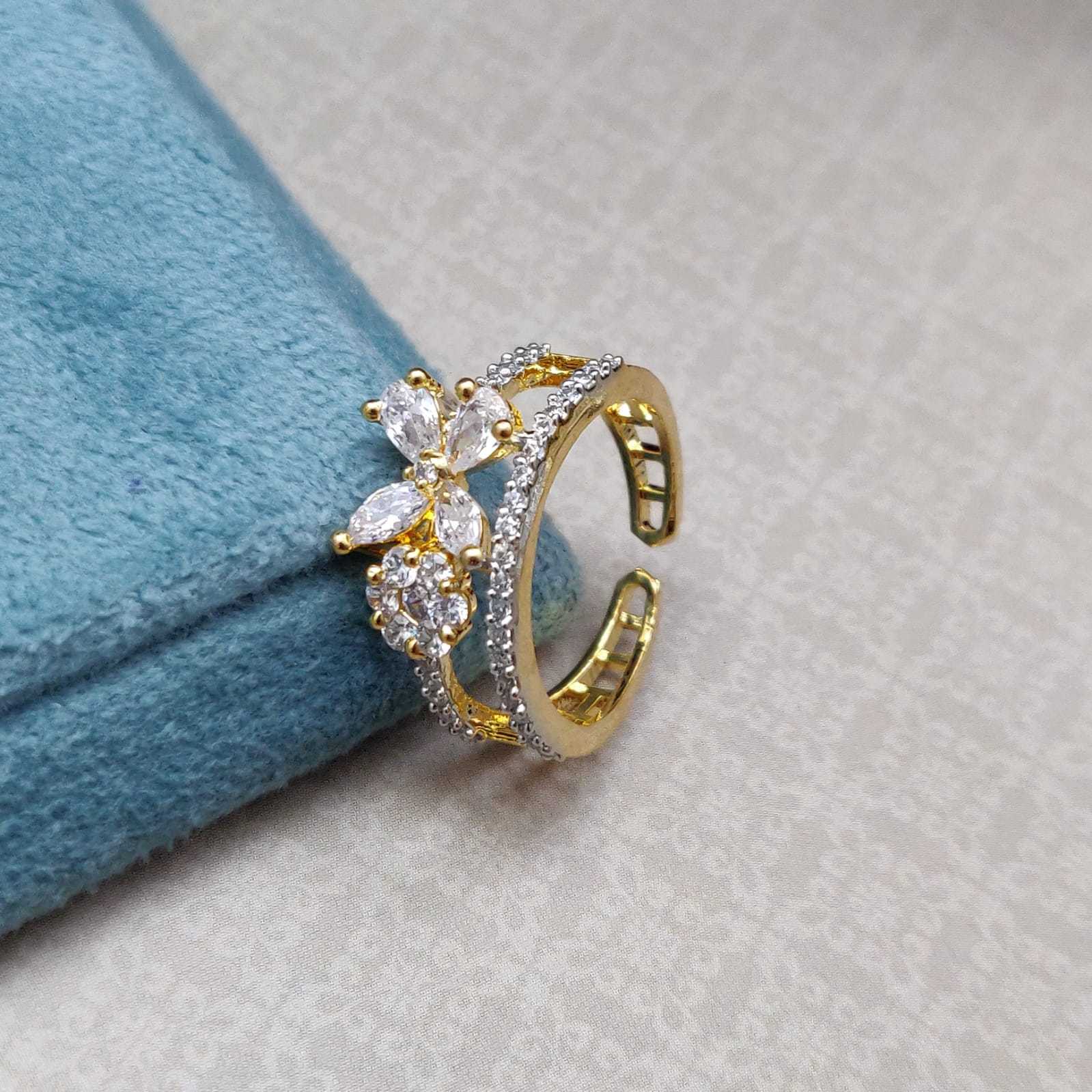 Celestia Carat Gold Floral Diamond Cluster Ring (SKU : RIN-5128-41)