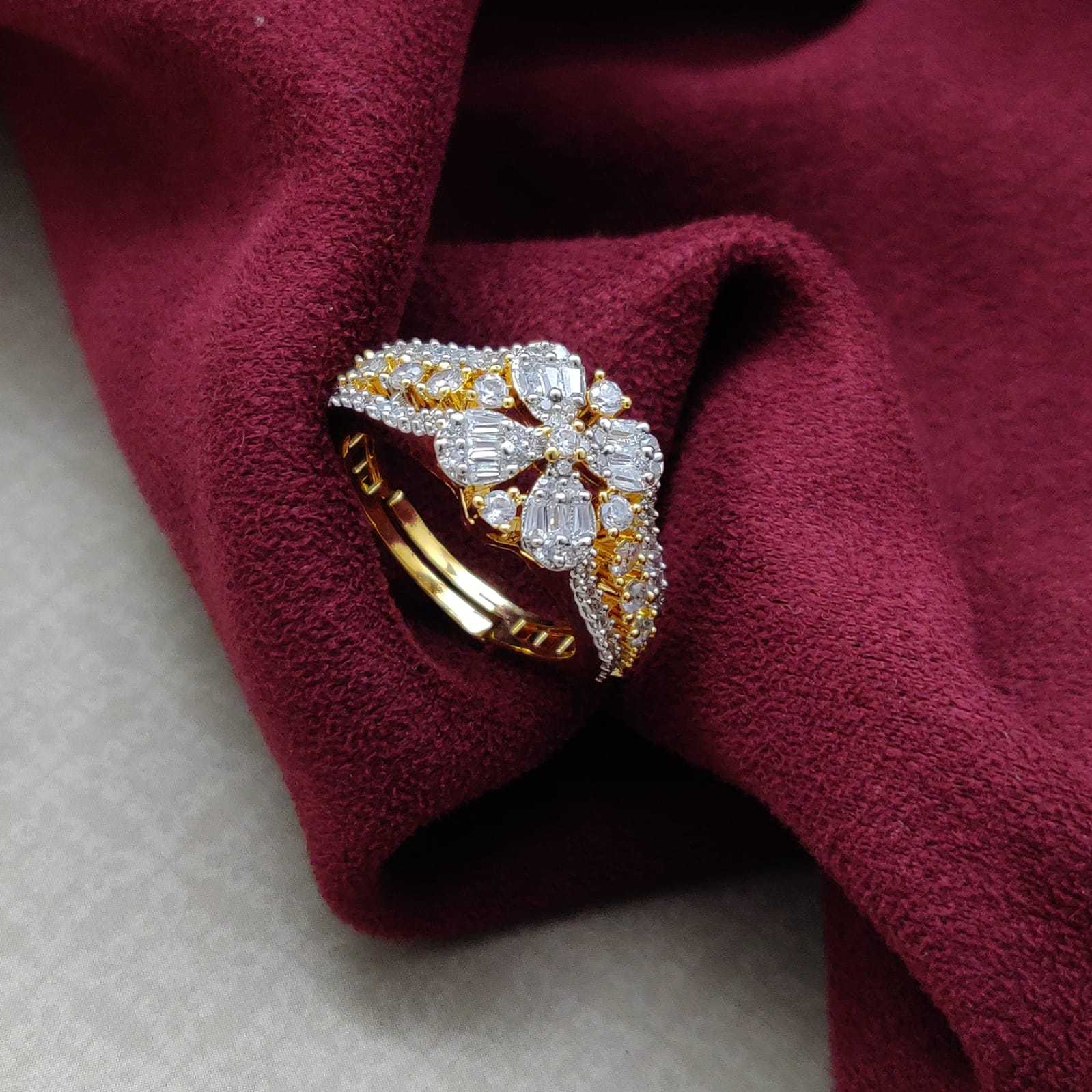 Celestia Carat Floral Diamond Accent Cocktail Ring (SKU : RIN-5128-43)