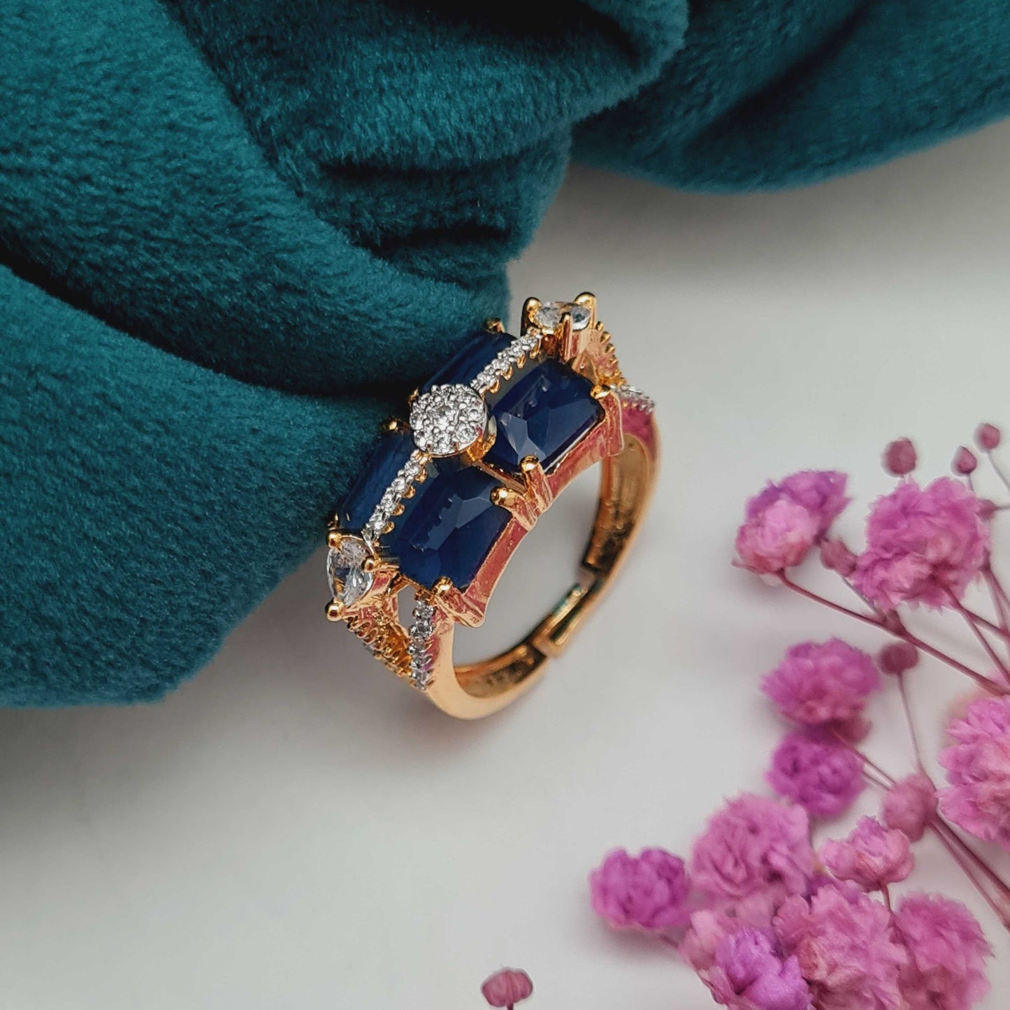 Zuzu : Gold Plated Adjustable AD Ring