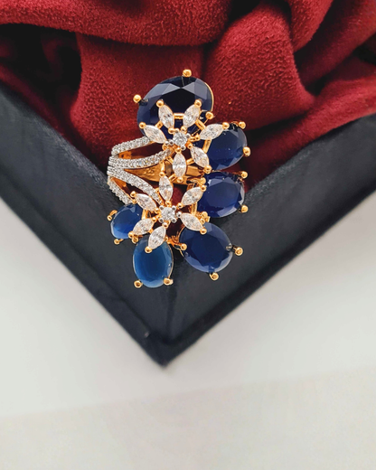 Amaya : Gold Plated Adjustable AD Ring