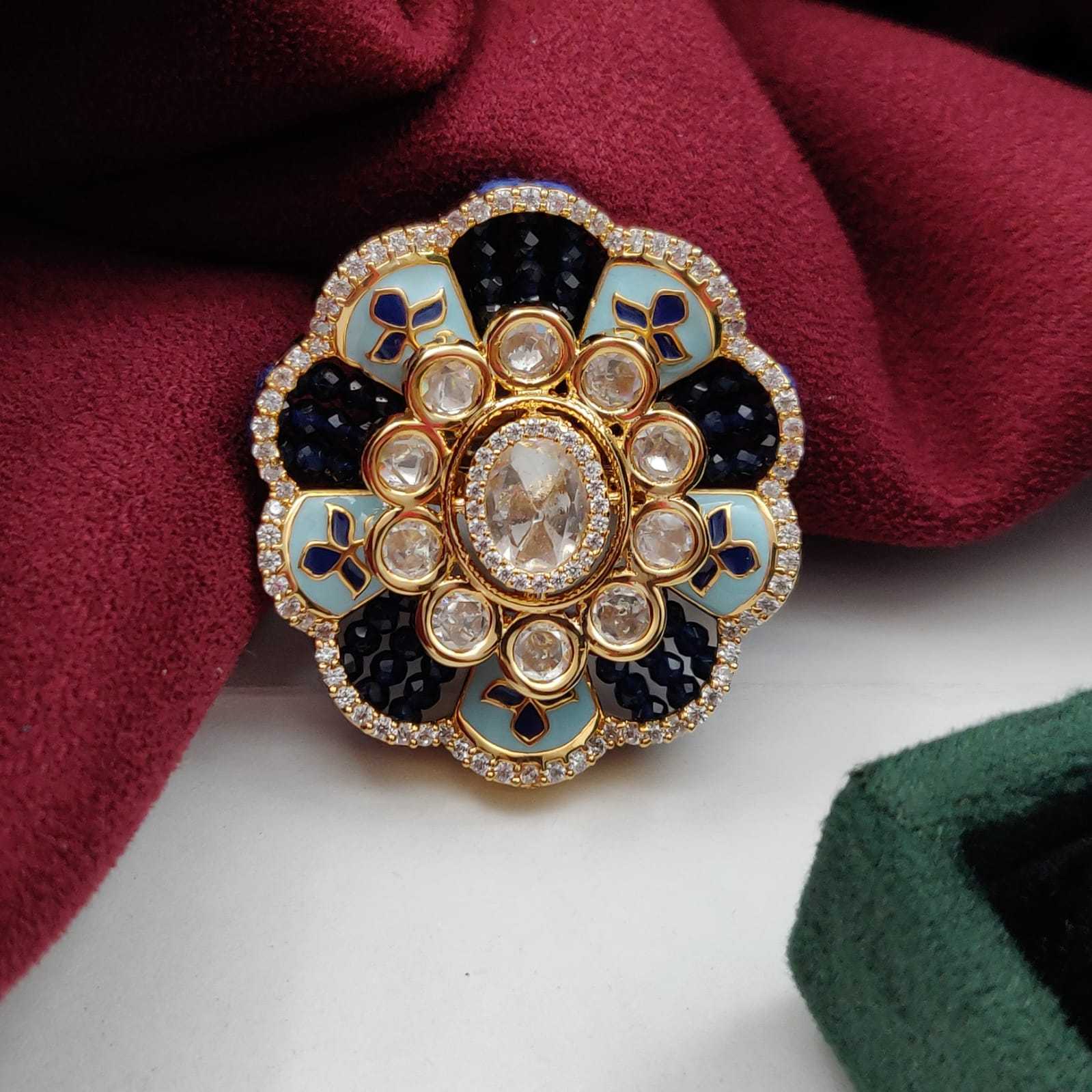 Celestia Carat Imperial Enamel Floral Ring
