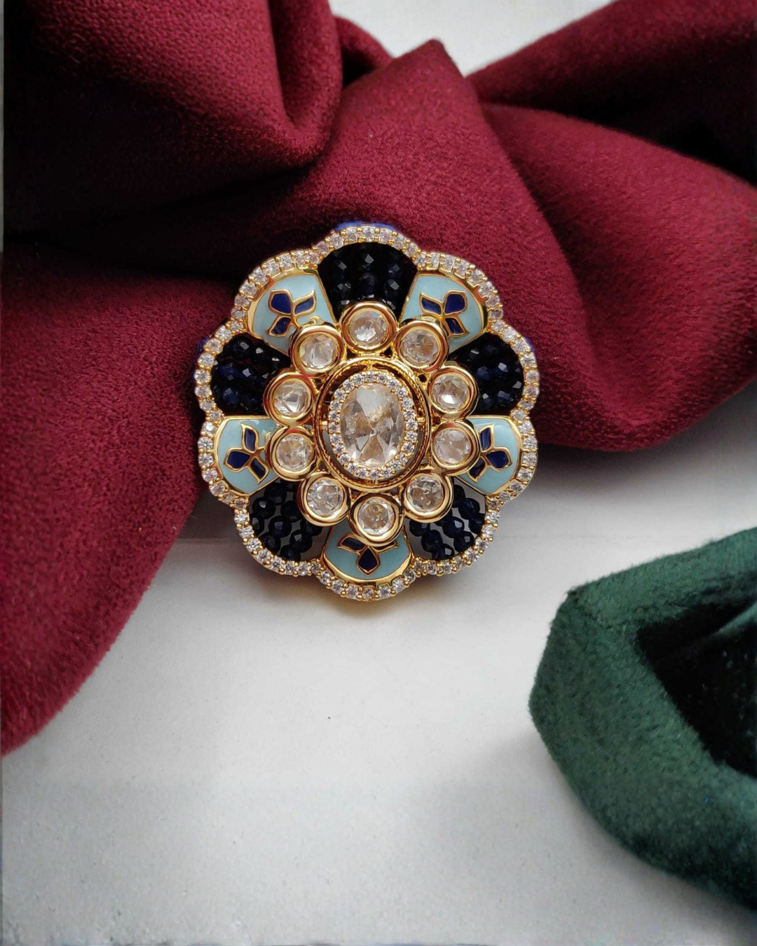 Alua : Gold Plated Adjustable AD Ring