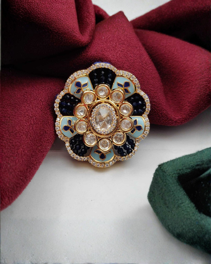 Alua : Gold Plated Adjustable AD Ring