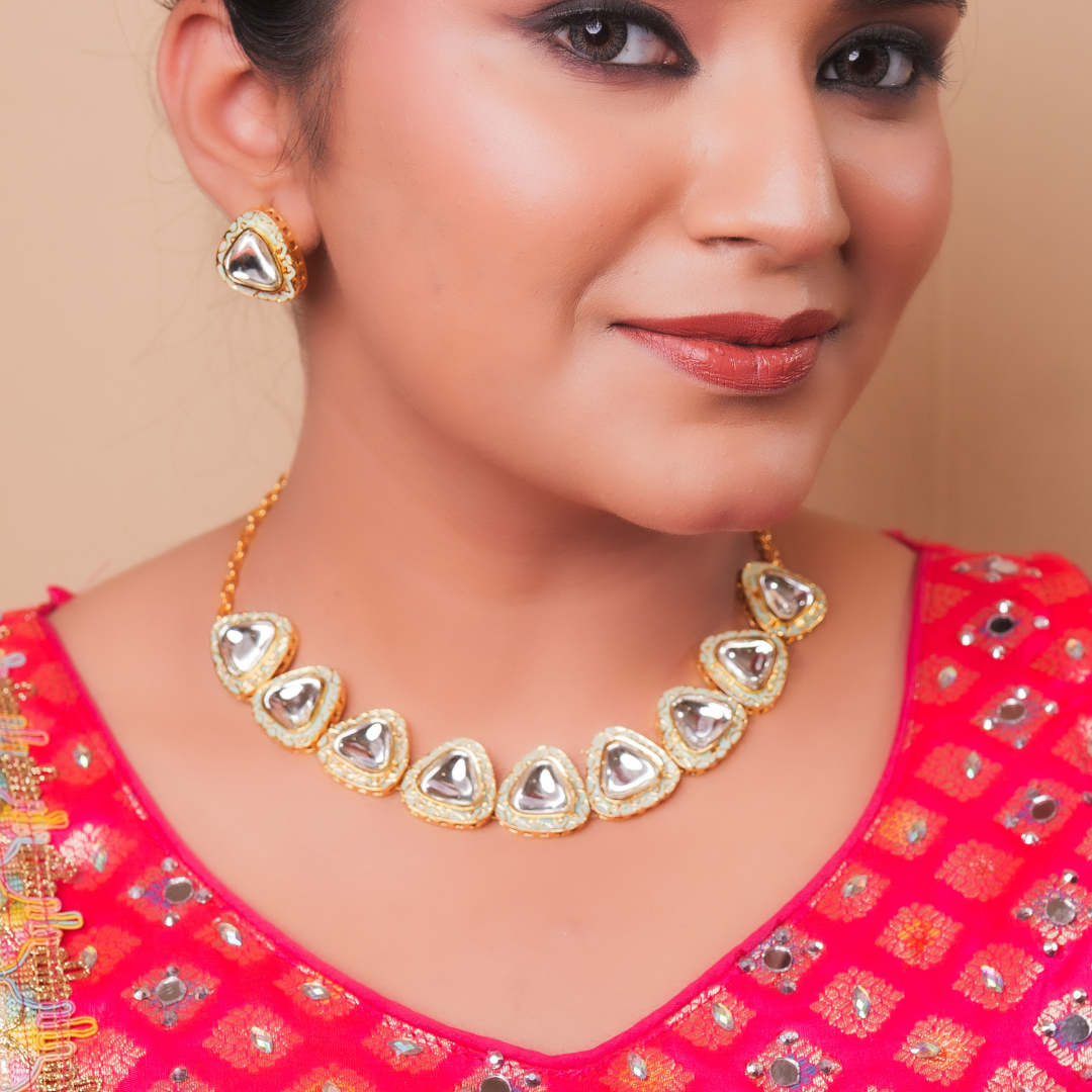 Royal Finish Kundan Choker Necklace Set